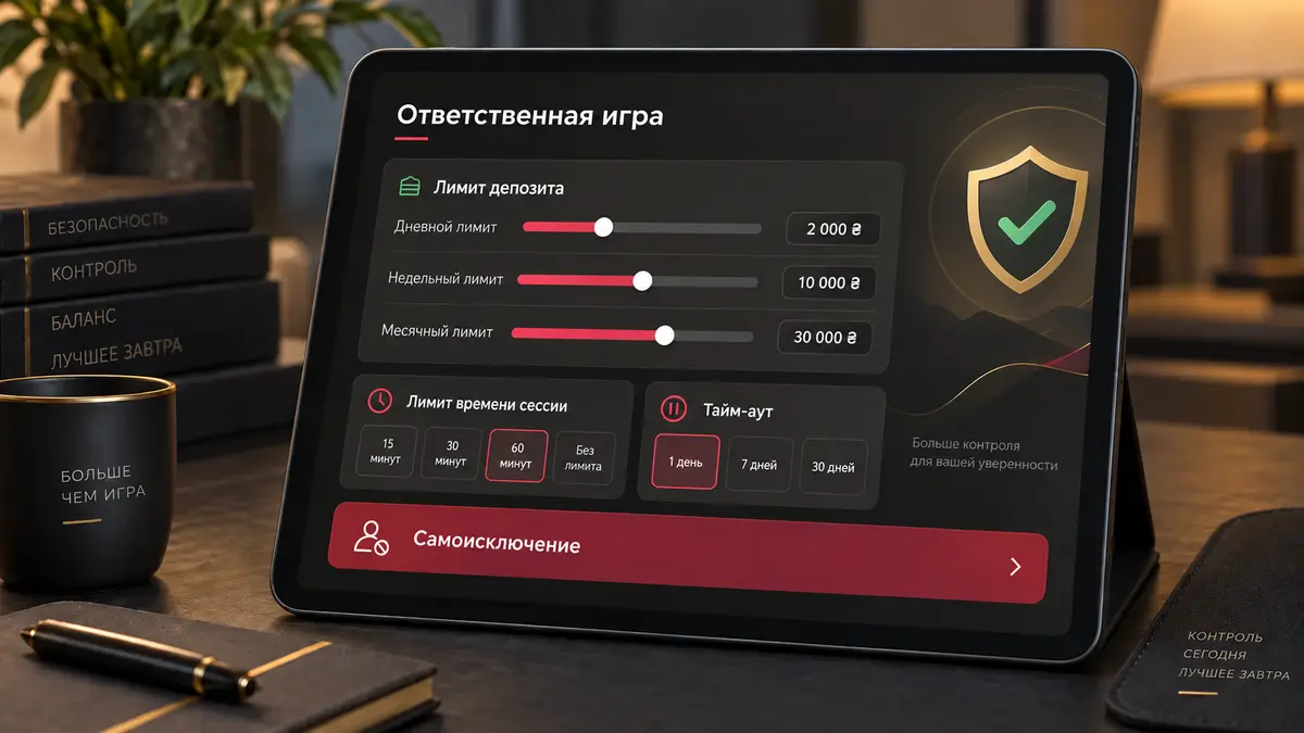 Раздел лимитов и самоограничения в кабинете игрока