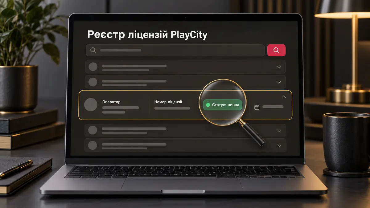 Реєстр ліцензій PlayCity з відкритим записом оператора