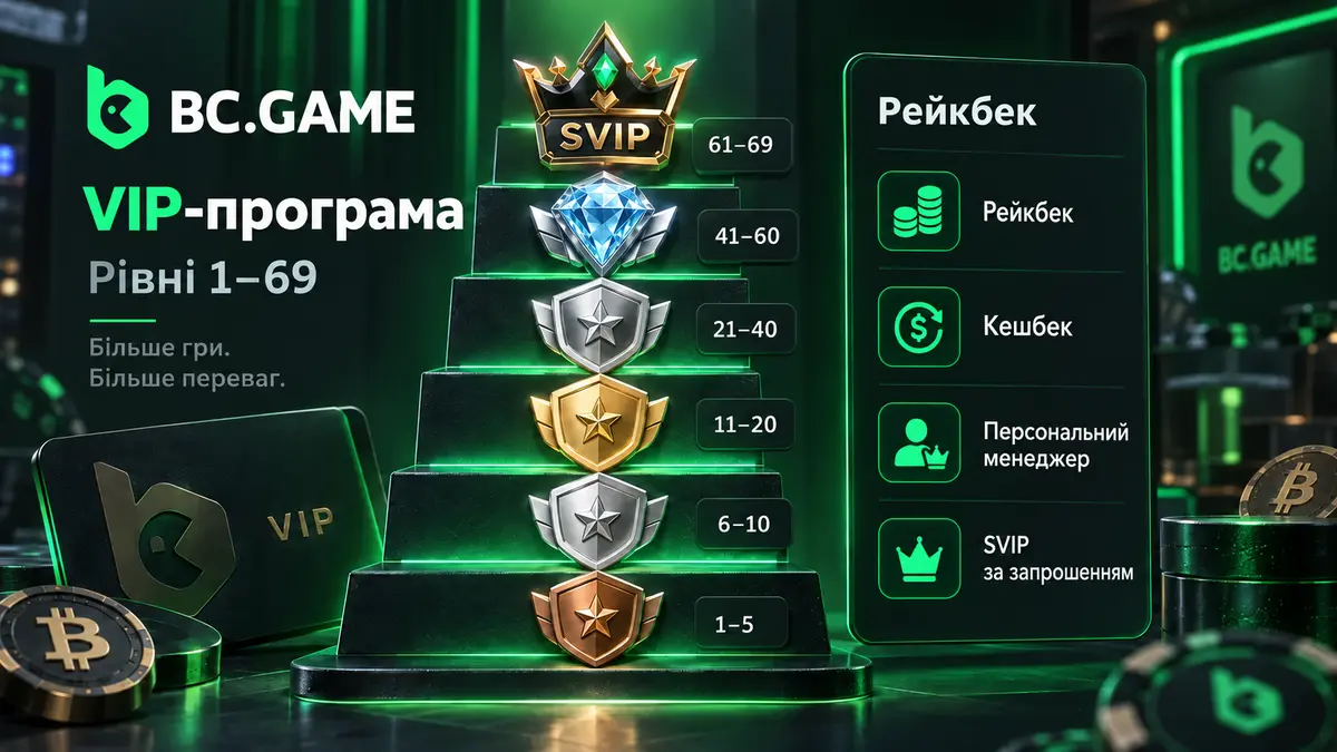 Рівні VIP-програми та ставка рейкбеку