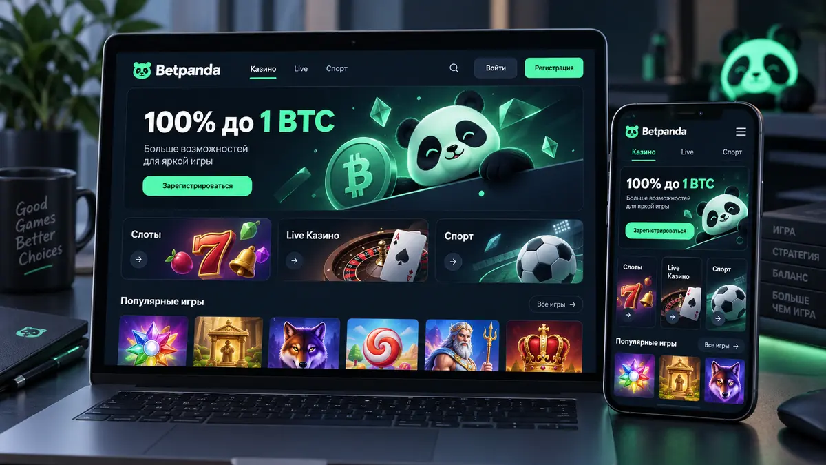 Главная страница крипто казино BetPanda