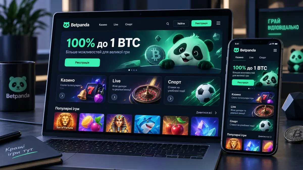 Головна сторінка крипто казино BetPanda