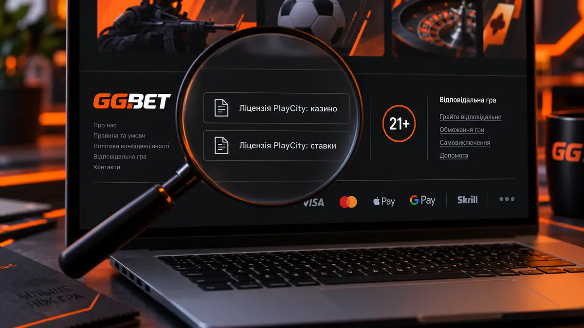 Ліцензії PlayCity у підвалі сайту оператора
