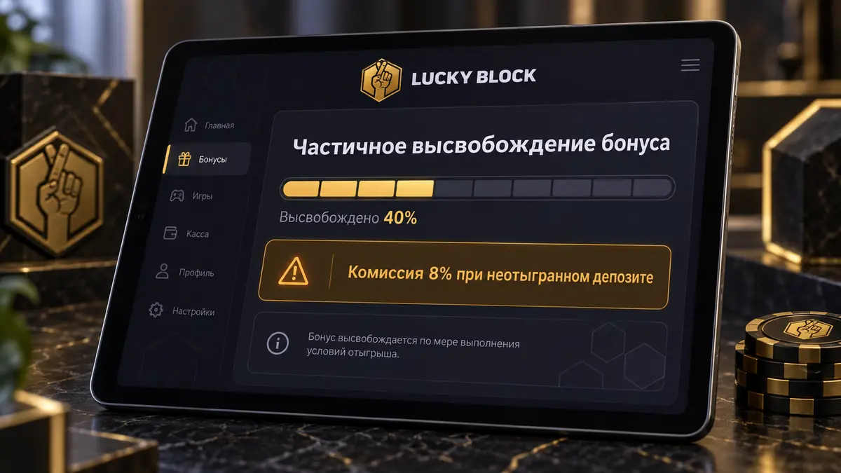 Условия частичного высвобождения бонуса в правилах