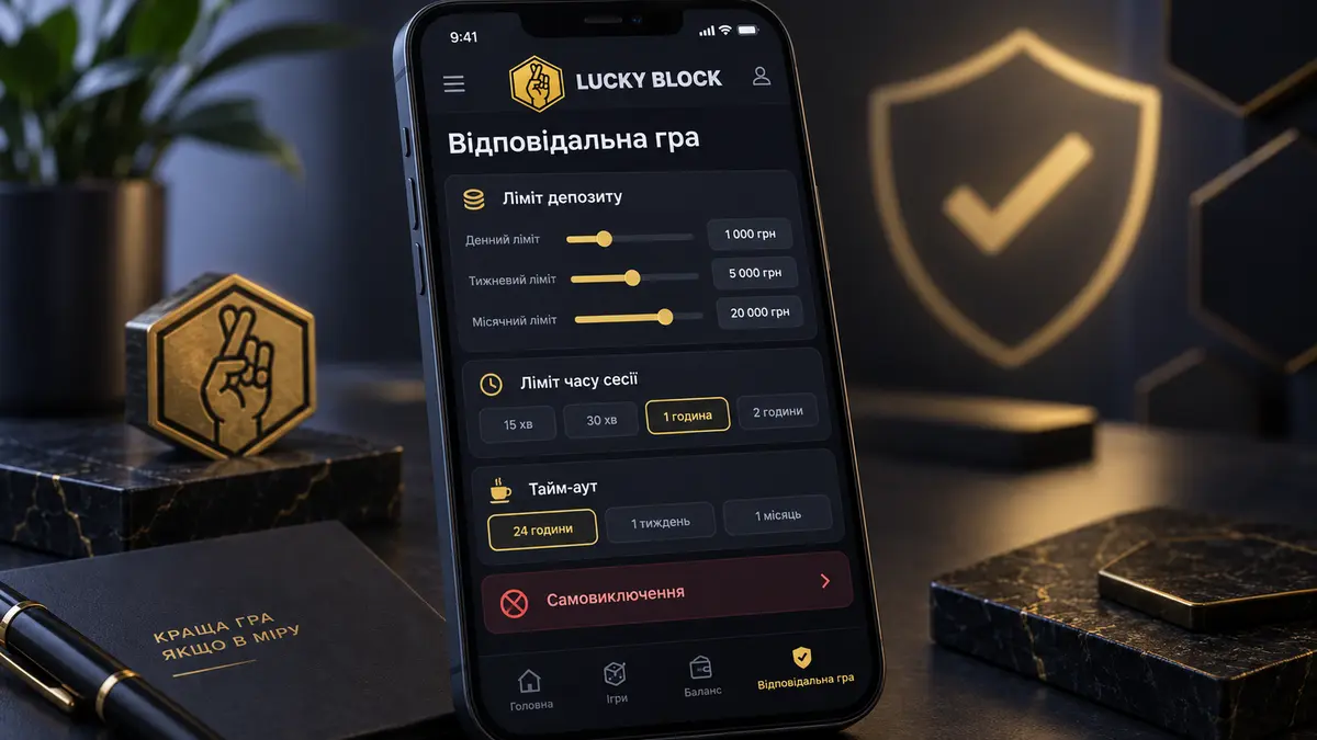 Розділ самообмеження в кабінеті гравця