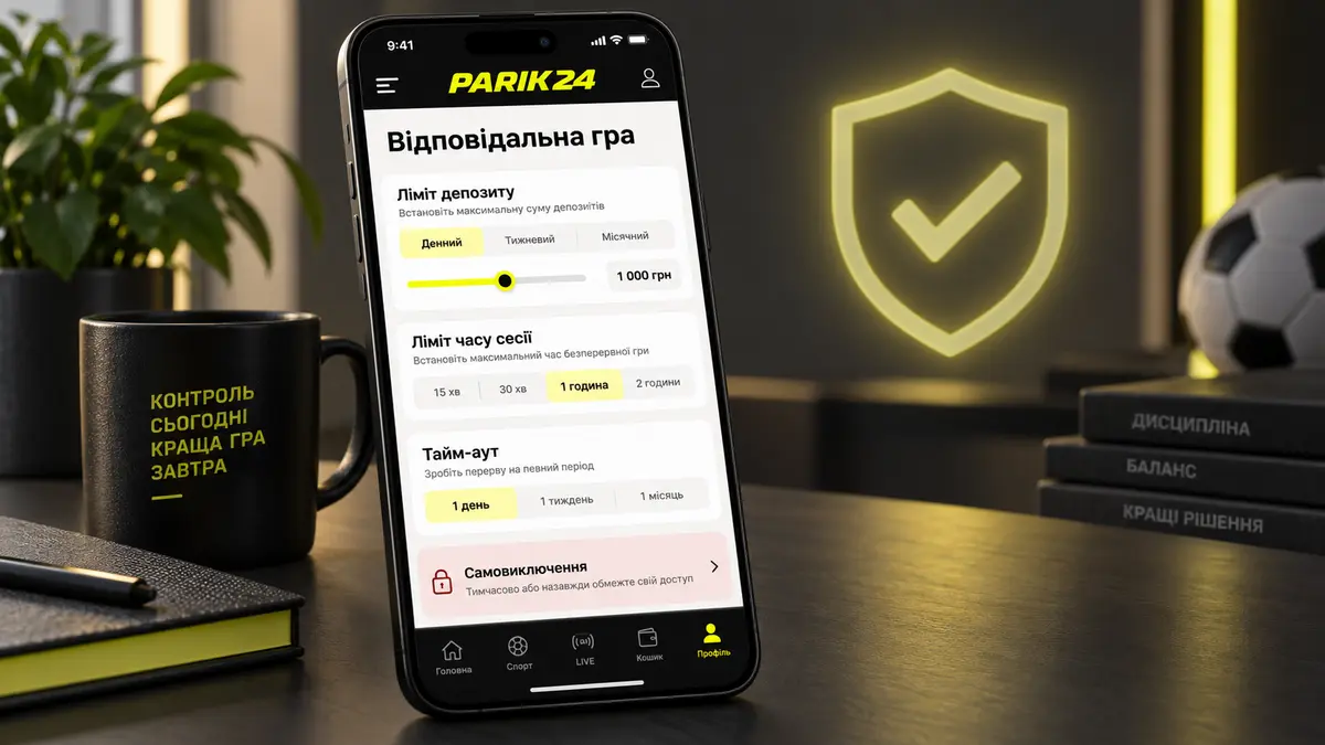 Розділ лімітів і самообмеження в кабінеті гравця