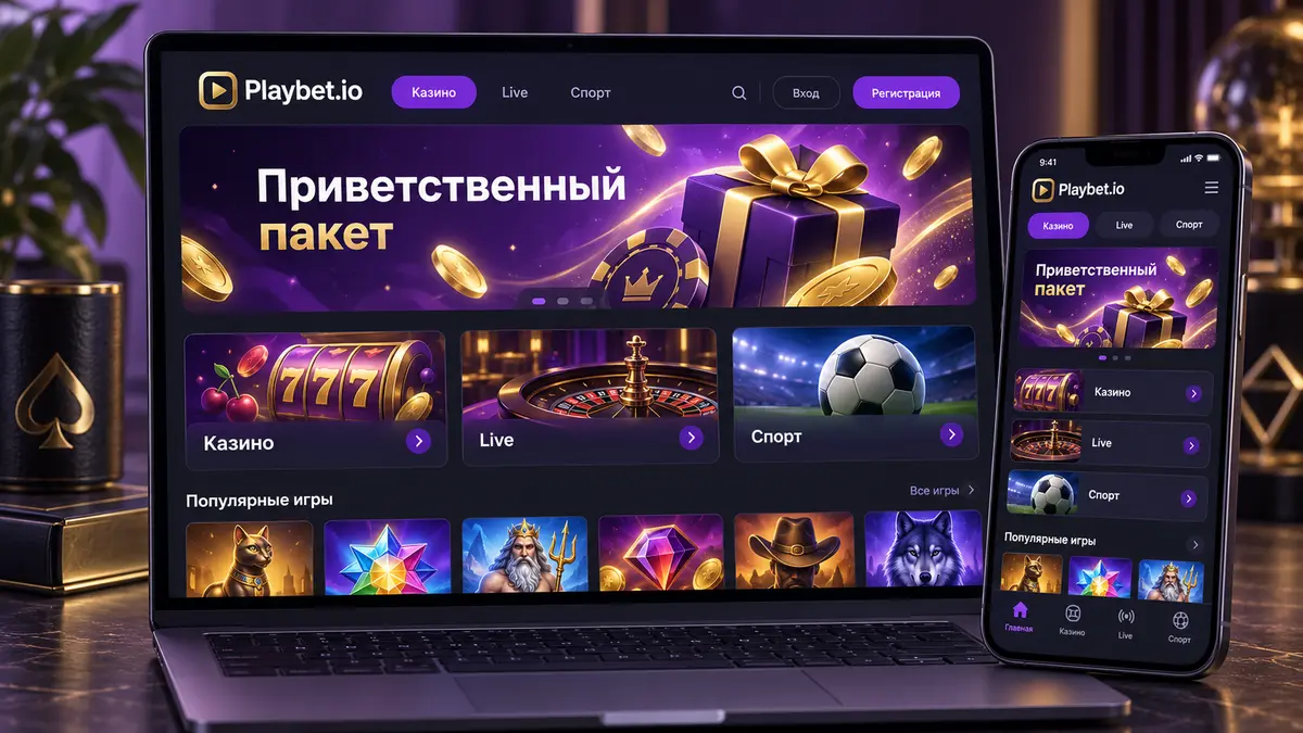 Главная страница крипто казино Playbet.io