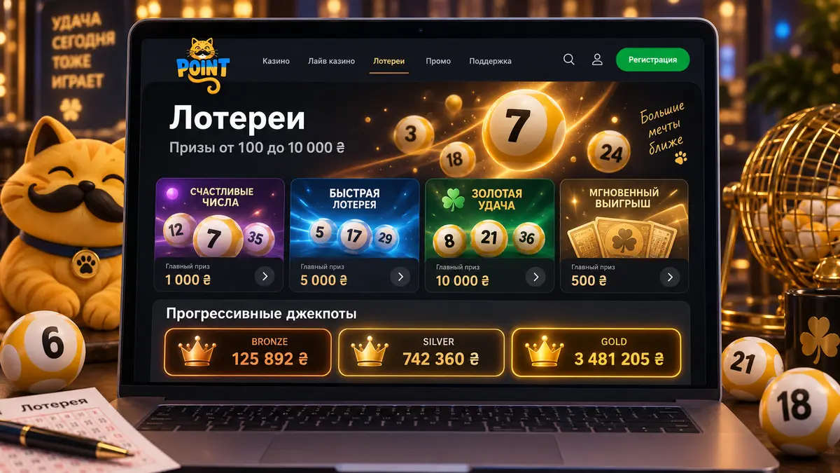Раздел лотерей и прогрессивных джекпотов