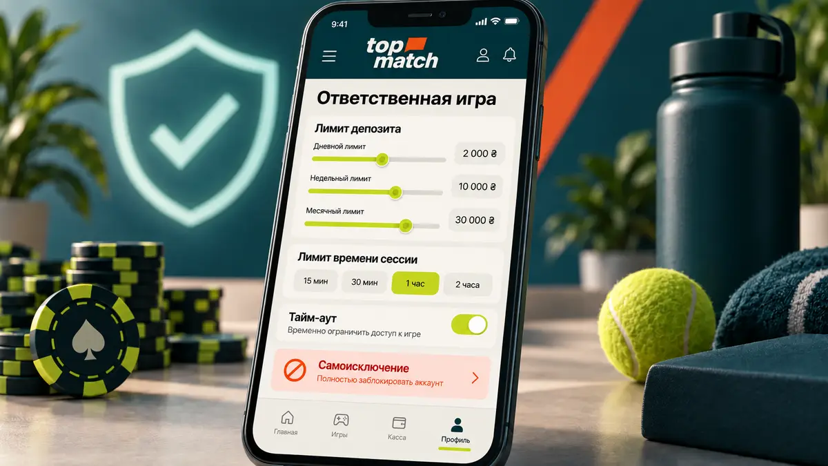 Раздел лимитов и самоограничения в кабинете игрока